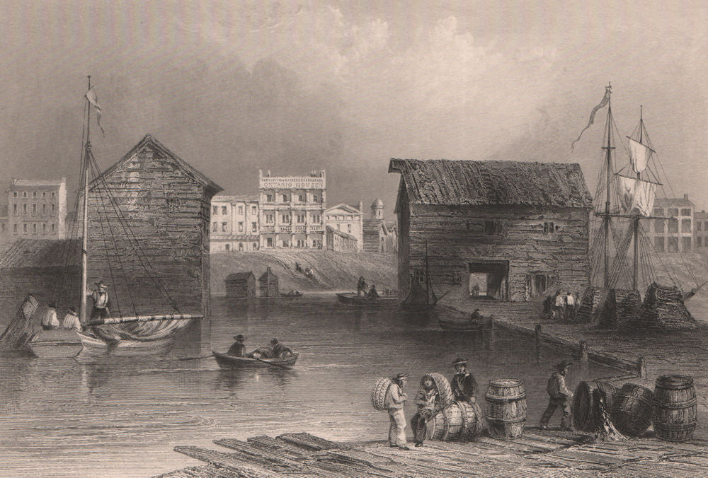 CANADA. Toronto. BARTLETT 1842 old antique vintage print picture